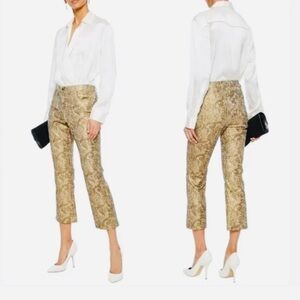 Alice + Olivia- Beautiful Metallic Gold Brocade Pants-LIKE NEW